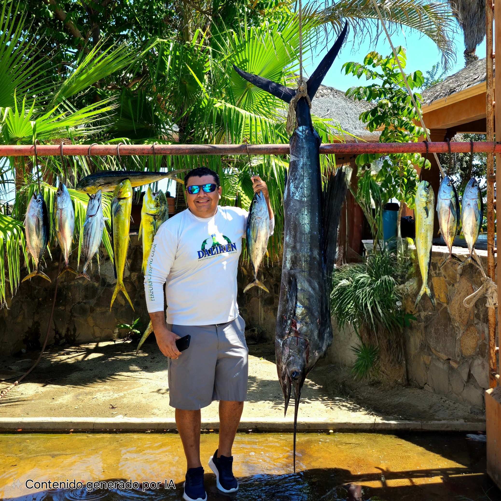 Sailfish jumping during an offshore fishing charter in Los Cabos