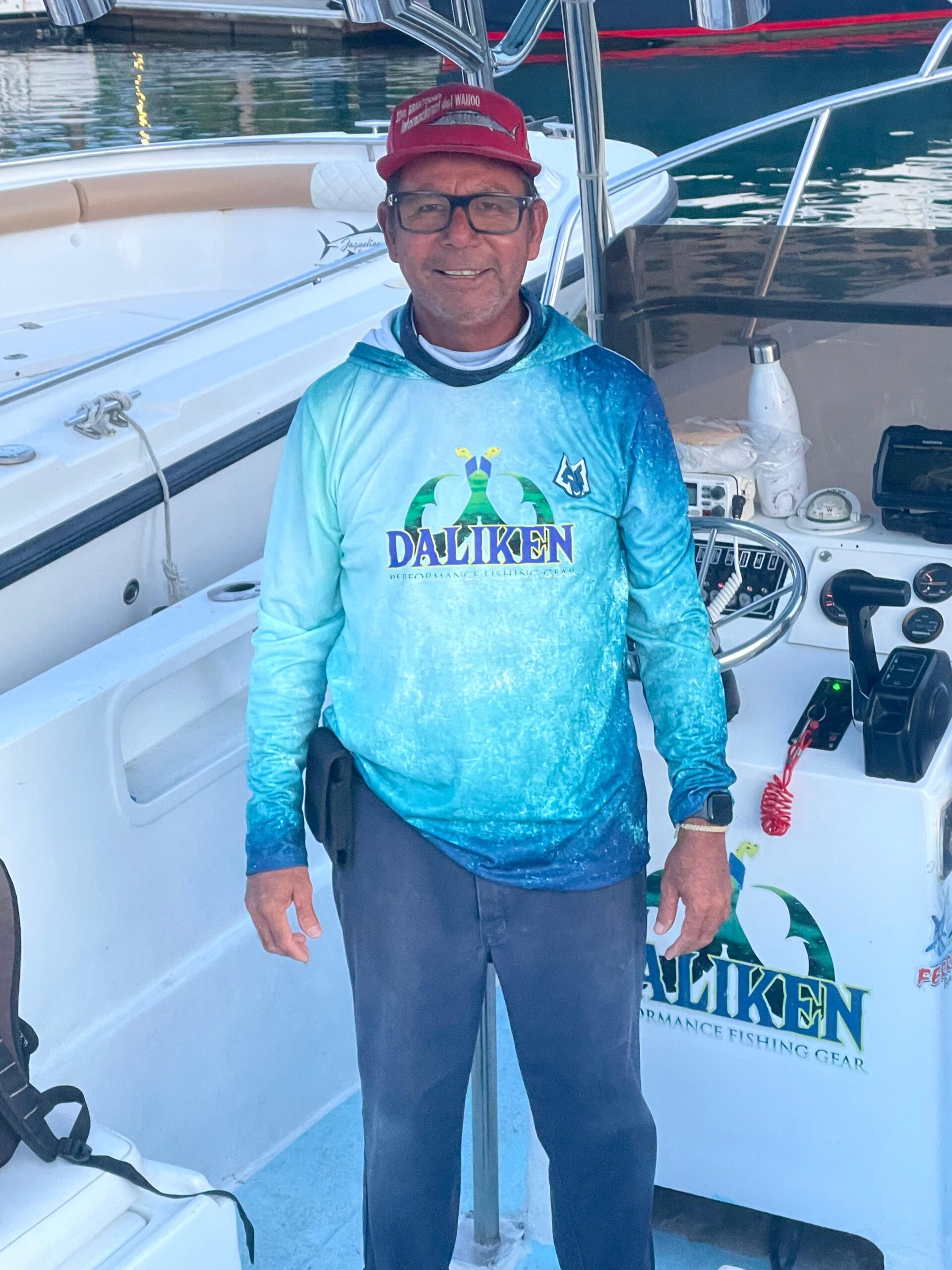 Captain Pancho wearing new Daliken Sportfishing uniforms