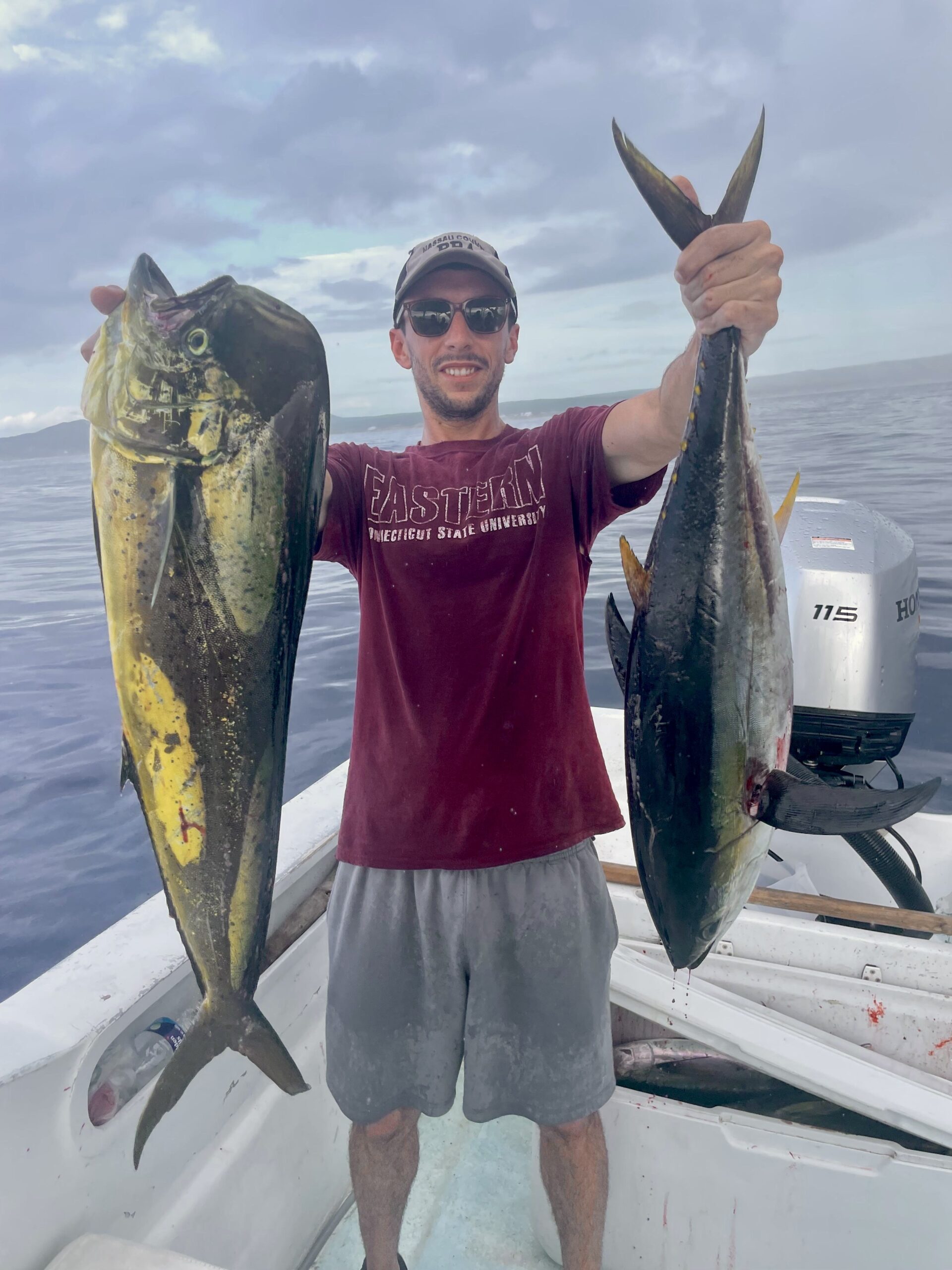 Client with tuna and dorado at Iman Bank – Daliken Sportfishing