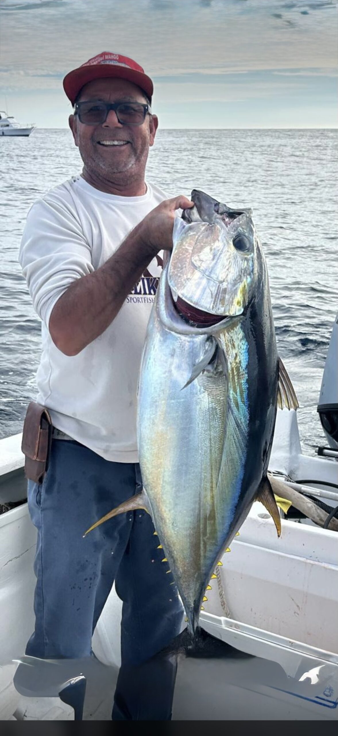 Yellowfin tuna on deck after offshore fishing trip with Daliken Sportfishing in Los Cabos