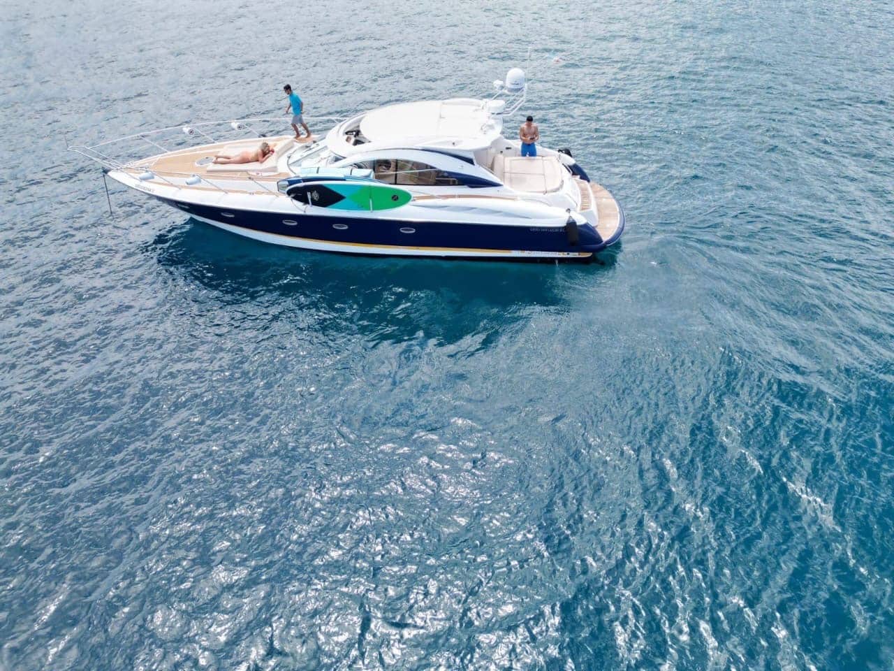 Luxury 50ft yacht deck VIP charter Cabo